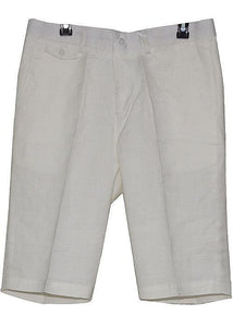 Cigar Linen Shorts # HR120 Cream - Alligator World