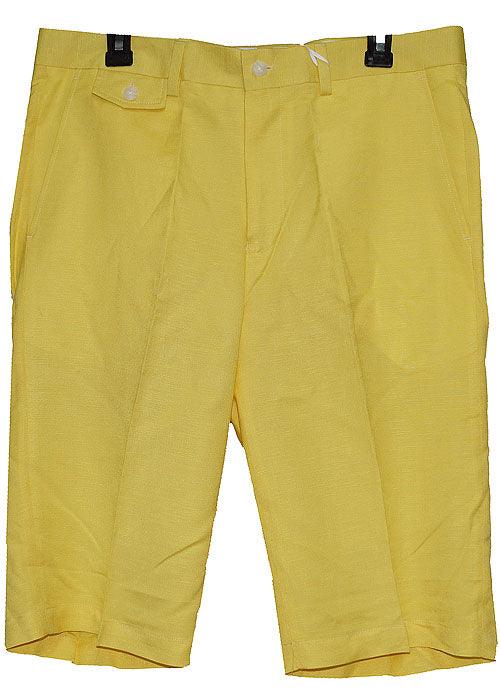 Cigar Linen Shorts # HR120 Yellow - Alligator World