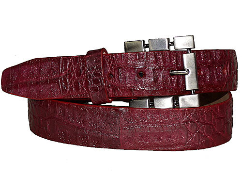 Marco di Milano Crocodile Belt # LB25 Burgundy