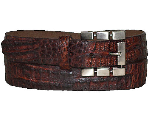 Marco di Milano Crocodile Belt # LB34 Brown Combo