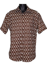 Load image into Gallery viewer, Lanzino Linen Shirt/Shorts Set # 3081 Brown
