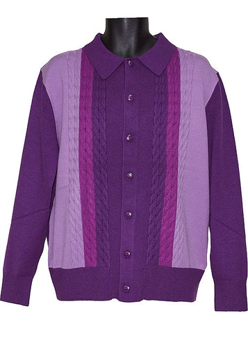 Lanzino Sweater # SW076 Eggplant