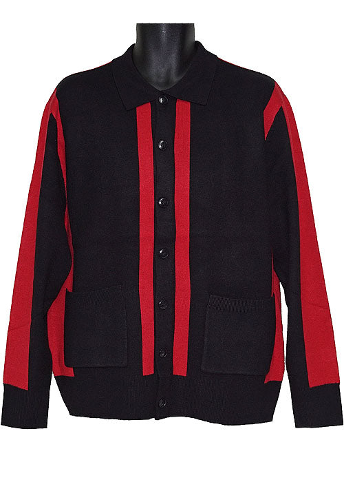 Lanzino Sweater # SW093 Black/Red