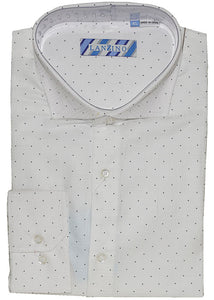 Lanzino Dress/Casual Shirt # SLP076 White