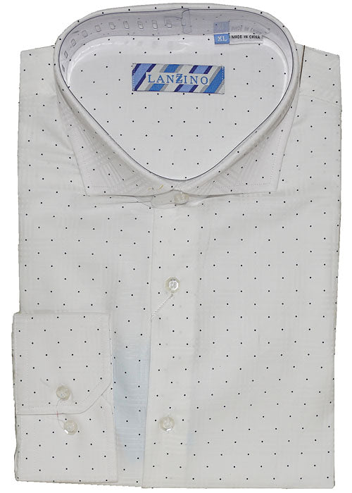 Lanzino Dress/Casual Shirt # SLP076 White