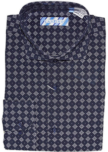 Lanzino Dress/Casual Shirt # SLP089 Blue