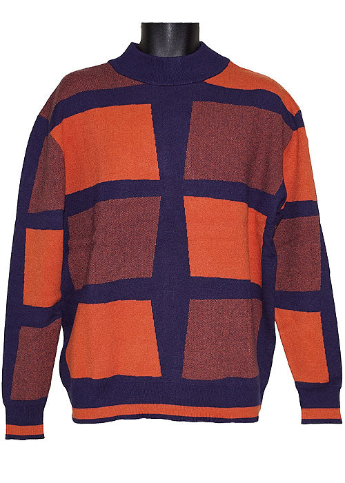 Lanzino Sweater # LP67 Navy/Orange