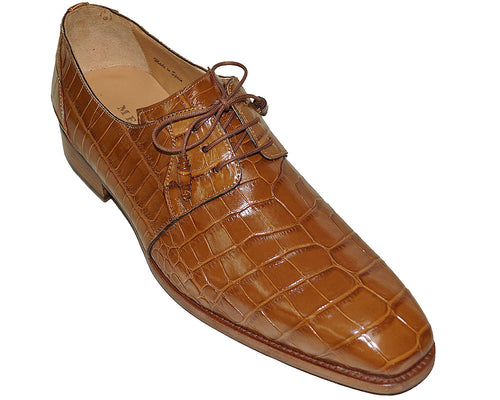 Mezlan Platinum Alligator Shoes 'Padua'