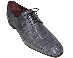 Mezlan Platinum Alligator Shoes 'Milan'