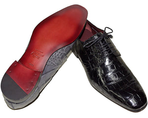 Mezlan Platinum Alligator Shoes 'Milan'