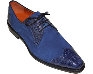 Mezlan Crocodile/Suede Shoes # 14631