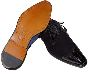 Mezlan Crocodile/Suede Shoes # 14631