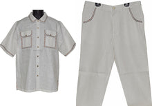 Load image into Gallery viewer, Prestige Linen Shirt/Pants Set # LUX530 White
