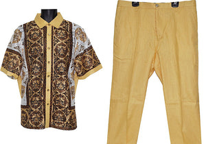 Prestige Linen Shirt/Pants Set # LUX560 Butter