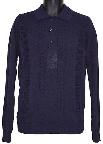 Tulliano Silk Sweater # 8533 Navy