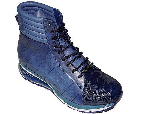 Belvedere Toro Navy Genuine Crocodile / Suede / Soft Calf Leather Sneakers  33002 - $239.90 :: Upscale Menswear 